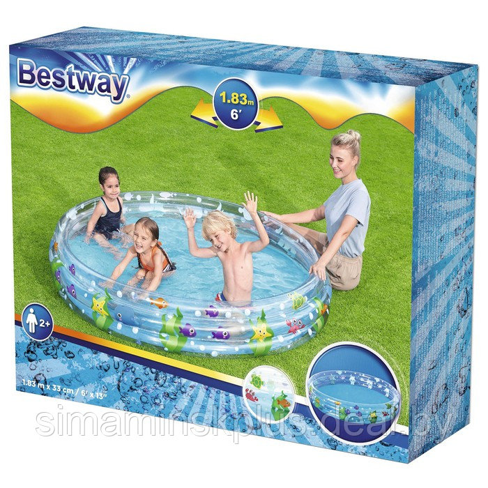 Бассейн надувной «Подводный мир», 183 х 33 см, 51005 Bestway - фото 4 - id-p172075624