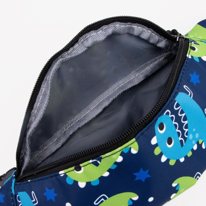 Рюкзак на молнии, наружный карман, 2 боковых кармана, поясная сумка, цвет синий - фото 8 - id-p174585507