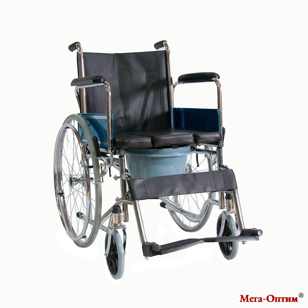 Коляска инвалидная с санитарным оснащением Мега-Оптим FS682 - фото 1 - id-p174589241