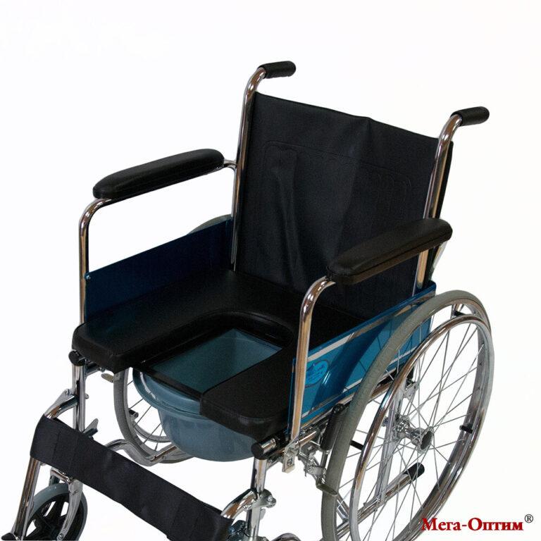 Коляска инвалидная с санитарным оснащением Мега-Оптим FS682 - фото 2 - id-p174589241