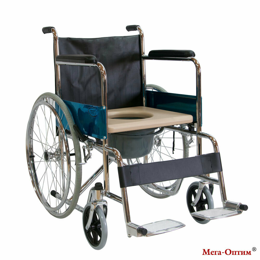 Коляска инвалидная с санитарным оснащением Мега- Оптим FS681 - фото 2 - id-p174590329