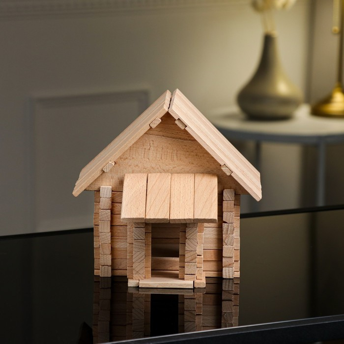 Конструктор деревянный «Загородный домик», 3 в 1, 146 деталей, массив бука - фото 4 - id-p170838976