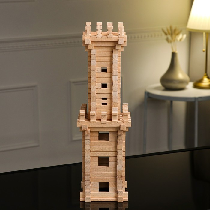 Конструктор деревянный «Башня», 213 деталей, массив бука - фото 5 - id-p174592340