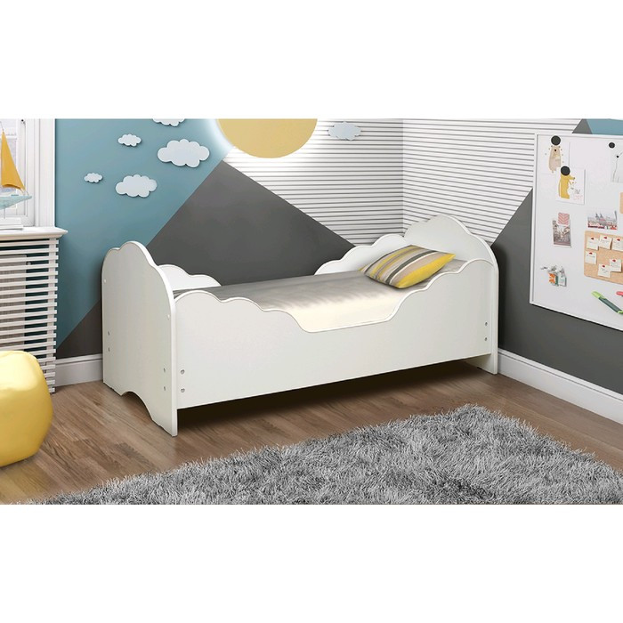 Кровать детская «Малышка №5», 1400 × 600 мм, лдсп, цвет белый - фото 1 - id-p174595901