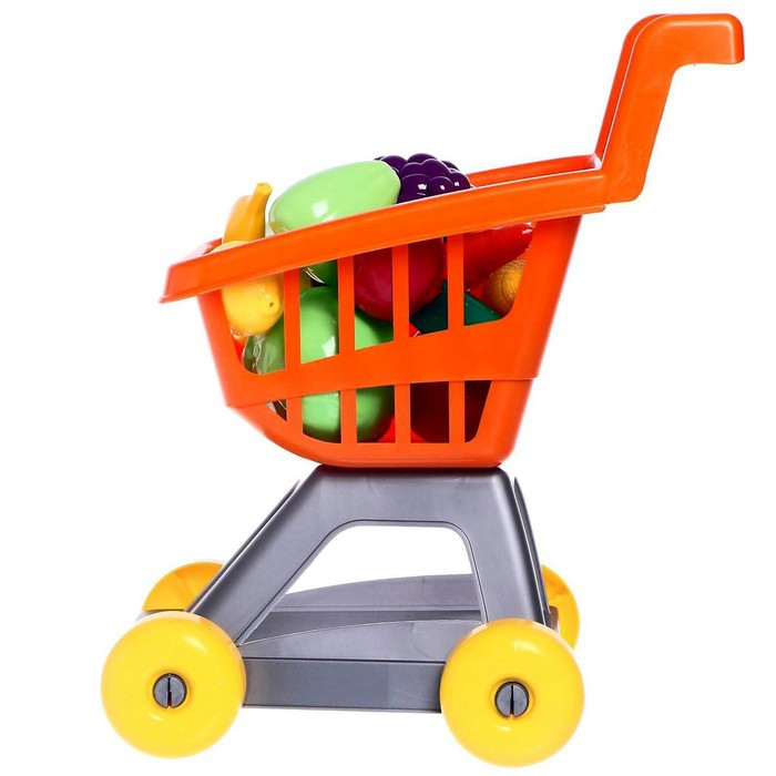 Тележка для супермаркета с фруктами и овощами, цвета МИКС - фото 2 - id-p162749434
