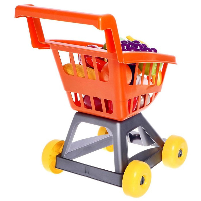 Тележка для супермаркета с фруктами и овощами, цвета МИКС - фото 3 - id-p162749434