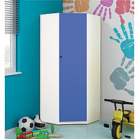 Шкаф угловой детский «Радуга», 850 × 850 × 2100 мм, цвет белый / синий