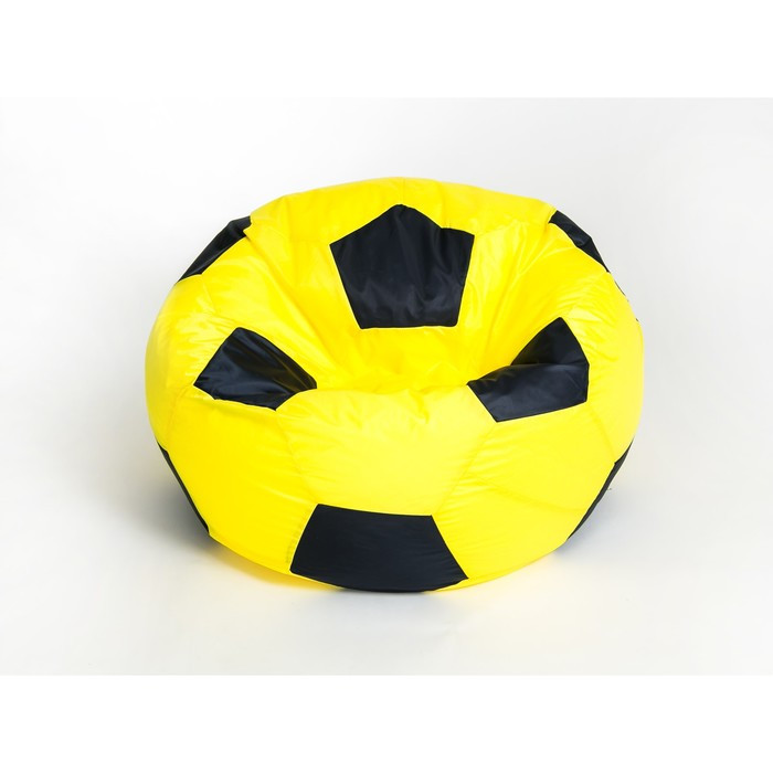 Кресло-мешок «Мяч» большой, диаметр 95 см, цвет жёлто-чёрный, плащёвка - фото 1 - id-p174593510