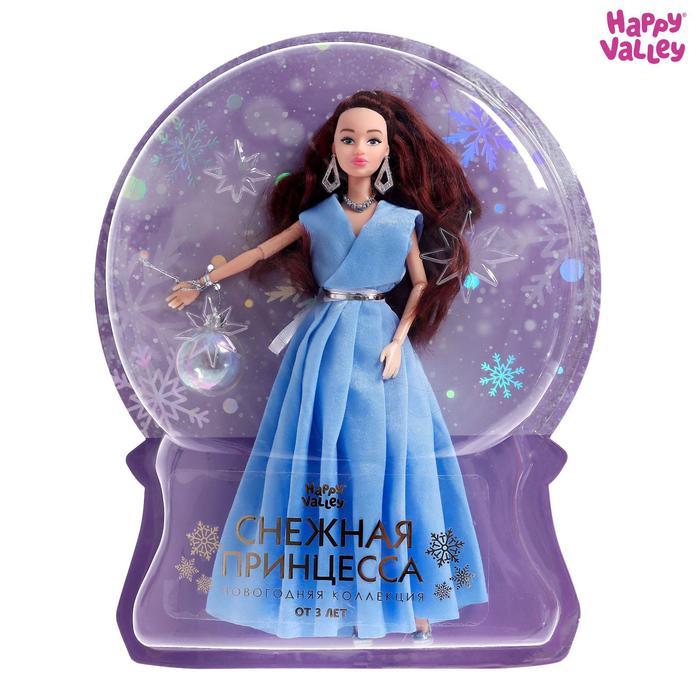 Кукла-модель шарнирная «Снежная принцесса Ксения», с аксессуаром, голубое платье - фото 1 - id-p163768581