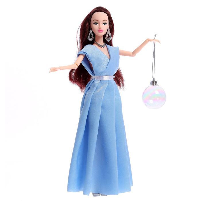 Кукла-модель шарнирная «Снежная принцесса Ксения», с аксессуаром, голубое платье - фото 2 - id-p163768581