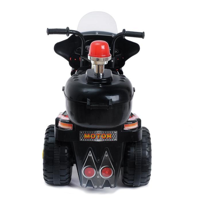 Электромобиль «Мотоцикл шерифа», цвет чёрный - фото 5 - id-p174599892