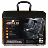 Накидки на сиденье каркасные универсальные SENATOR STARK, экокожа, 2шт, черный, фото 8