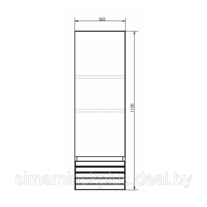 Шкаф-колонна COMFORTY «Страсбург-35» цвет дуб дымчатый - фото 3 - id-p174607760