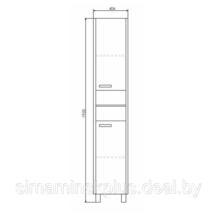 Шкаф-колонна COMFORTY «Марио-40» цвет дуб темный - фото 3 - id-p174607783