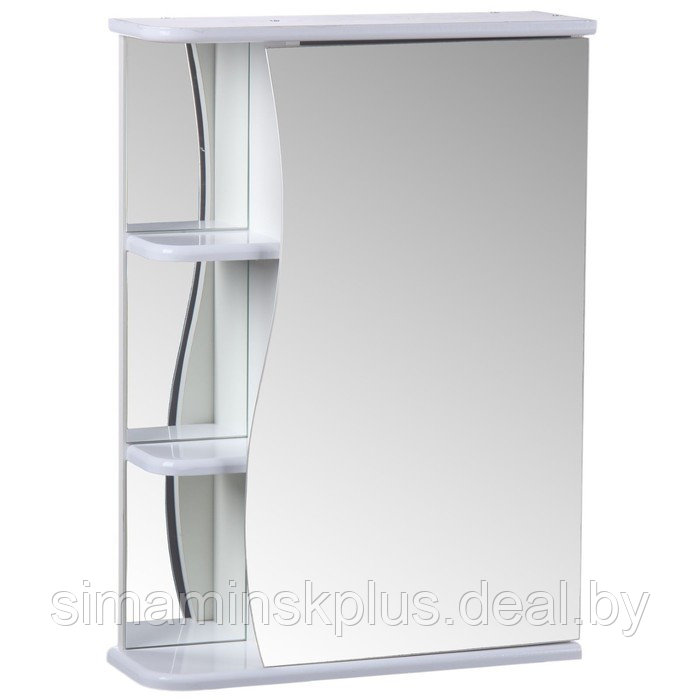 Зеркало-шкаф "Тура" З.01-5001, с тремя полками, 50 х 15,4 х 70 см - фото 1 - id-p174606967