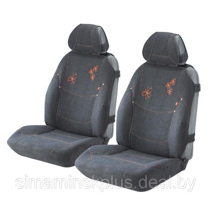 Накидки, на переднее сиденье, JEANS LORAIN FRONT, черный, джинсовая ткань - фото 1 - id-p174609866