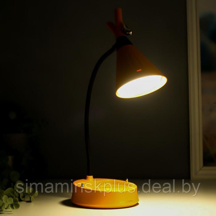 Настольная лампа с диммером 16299/1YL LED 4Вт USB АКБ 3000-6000К желтый 12,3х12,3х37 см - фото 3 - id-p174617500