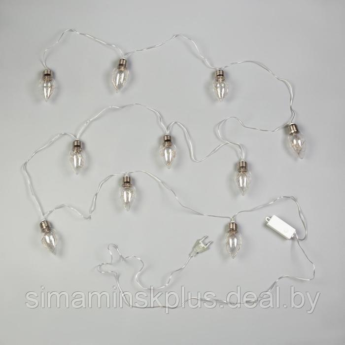 Гирлянда «Нить» 3 м с насадками «Лампочки капля», IP20, прозрачная нить, 80 LED, свечение тёплое белое, 8 - фото 3 - id-p174610941
