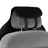 Накидка на сиденье, натуральная шерсть, 145х55 см, черная, фото 7