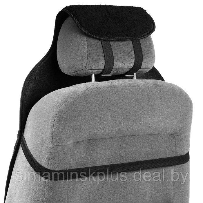 Накидка на сиденье, натуральная шерсть, 145х55 см, черная - фото 8 - id-p174609112