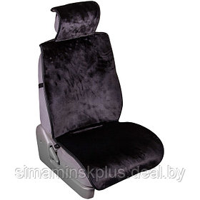 Накидка на сиденье Skyway ARCTIC, искусственный мех, черный, 2 предмета, S03001086