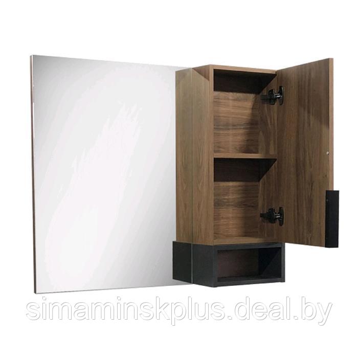 Зеркало-шкаф COMFORTY «Штутгарт-90», дуб тёмно-коричневый - фото 3 - id-p174607436