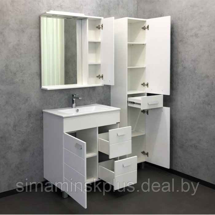 Зеркало-шкаф COMFORTY «Модена М-75» цвет белый матовый - фото 5 - id-p174607461