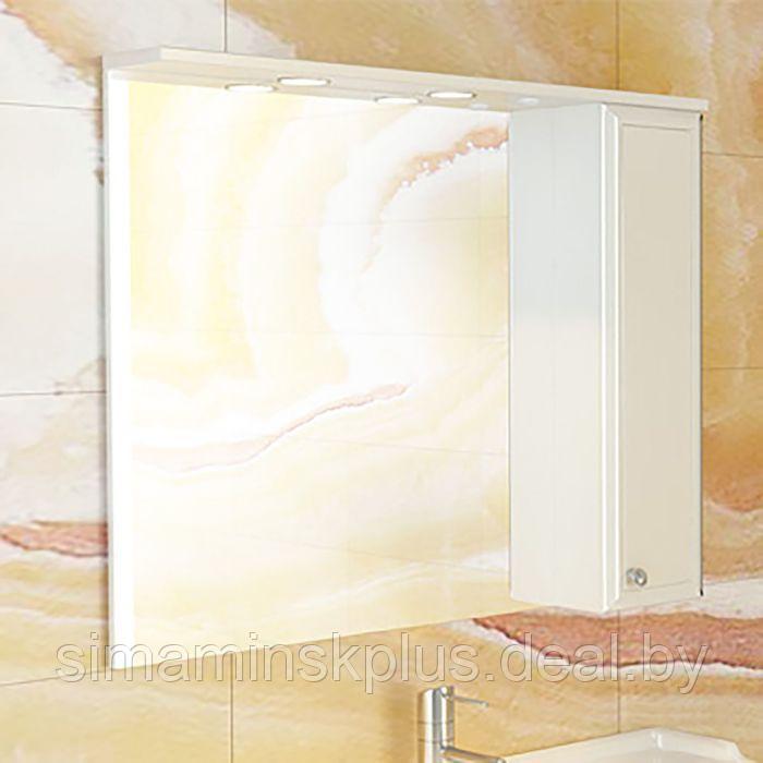 Зеркало-шкаф для ванной "Сочи-100" 82 х 100 х 15,5 см, белый - фото 1 - id-p174607479