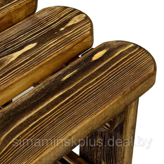 Скамейка к набору "Разбойник" фигурная, состаренная, натуральная сосна, 120см - фото 2 - id-p174625201