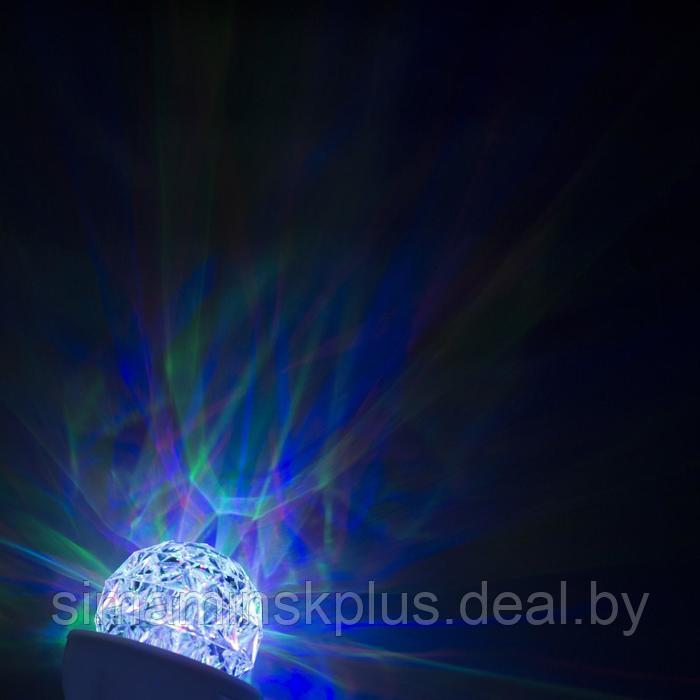Световой прибор «Шар на подставке» 12 см, свечение RGB, 220 В - фото 2 - id-p174621496