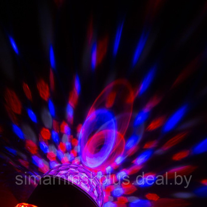 Световой прибор «Вокруг сферы» 12 см, динамик, свечение RGB, 220 В, белый - фото 5 - id-p174621508
