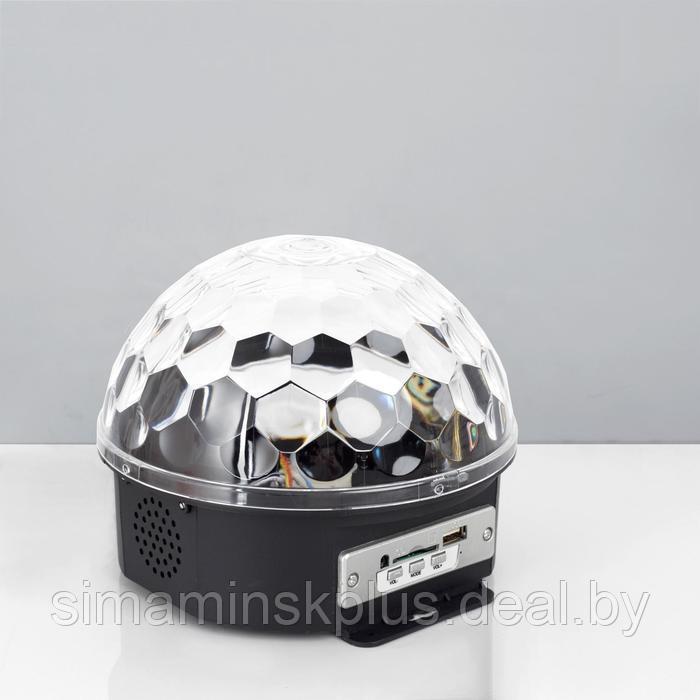 Световой прибор «Хрустальный шар» 17.5 см, динамик, свечение RGB, 220 В - фото 2 - id-p174621509