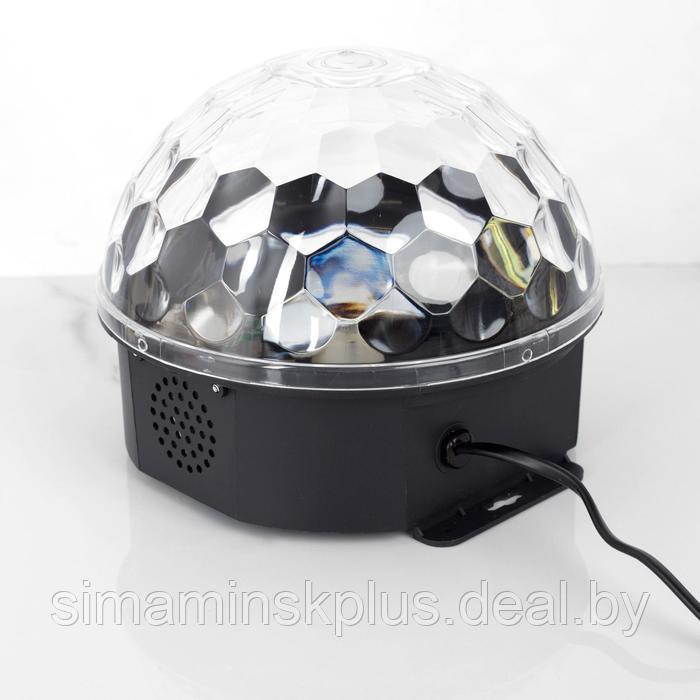 Световой прибор «Хрустальный шар» 17.5 см, динамик, свечение RGB, 220 В - фото 3 - id-p174621509