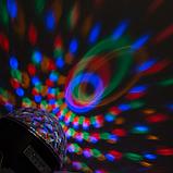 Световой прибор «Хрустальный шар» 17.5 см, динамик, свечение RGB, 220 В, фото 5