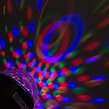 Световой прибор «Хрустальный шар» 17.5 см, динамик, свечение мульти, 220 В, фото 4