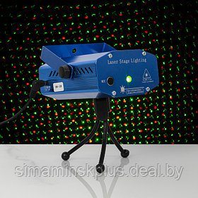 Световой прибор «Точки» 5 см, лазер, свечение красное/зелёное, 3 В