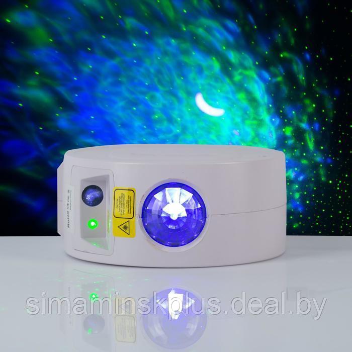 Световой прибор «Звёздное небо» 5 см, лазер, динамик, пульт ДУ, свечение мульти, 5 В - фото 1 - id-p174621517