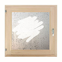 Окно 70х70 см, "Капли на стекле", однокамерный стеклопакет, уплотнитель