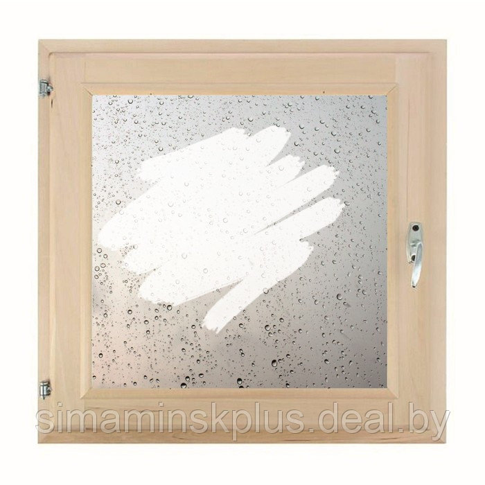 Окно 70х70 см, "Капли на стекле", однокамерный стеклопакет, уплотнитель - фото 1 - id-p174628164