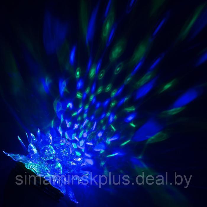Световой прибор «Хрустальный цветок» 12.5 см, Е27, свечение RGB - фото 3 - id-p174621526