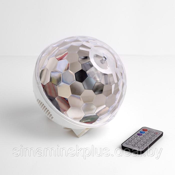 Световой прибор «Хрустальный шар» 16 см, Е27, динамик, пульт ДУ, свечение RGB - фото 2 - id-p174621532