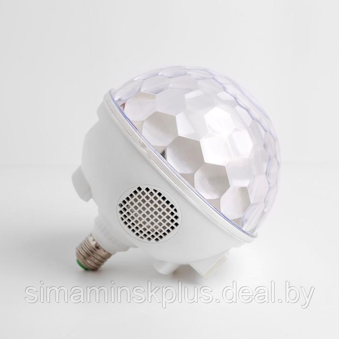 Световой прибор «Хрустальный шар» 16 см, Е27, динамик, пульт ДУ, свечение RGB - фото 3 - id-p174621532