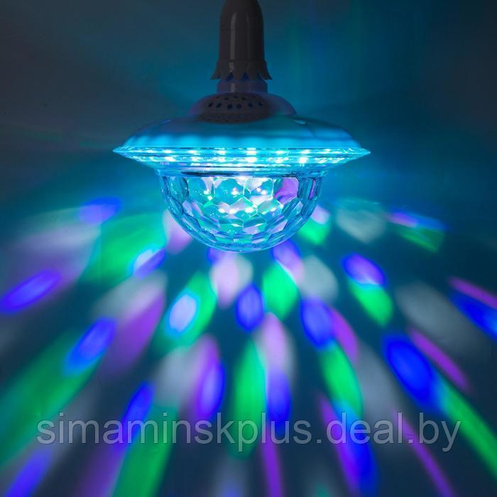 Световой прибор «Хрустальный шар» 19 см, Е27, динамик, пульт ДУ, свечение RGB - фото 1 - id-p174621533