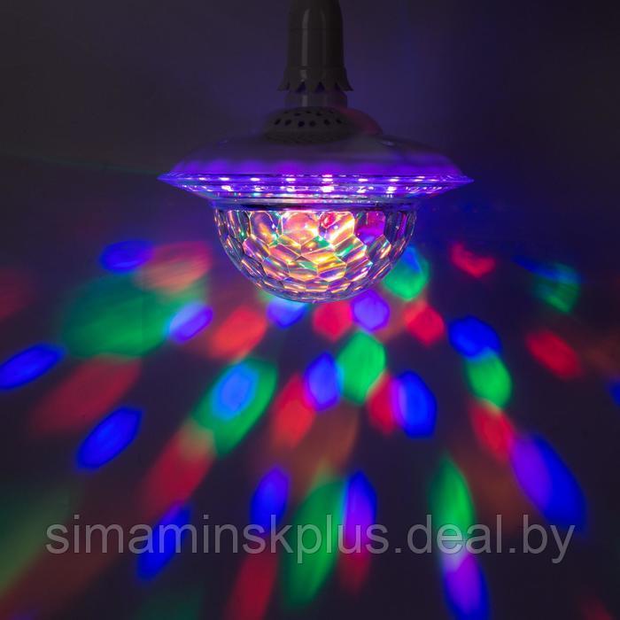 Световой прибор «Хрустальный шар» 19 см, Е27, динамик, пульт ДУ, свечение RGB - фото 2 - id-p174621533