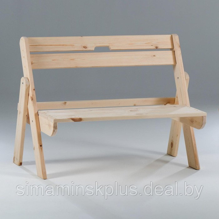 Комплект садовой мебели "Душевный": стол 1 м, две скамейки, два стула - фото 2 - id-p174625272
