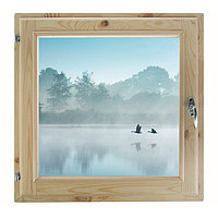 Окно, 60×70см, "Туман над рекой", однокамерный стеклопакет