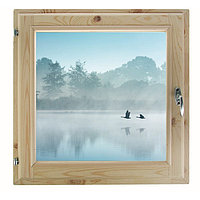Окно, 70×70см, "Туман над рекой", однокамерный стеклопакет