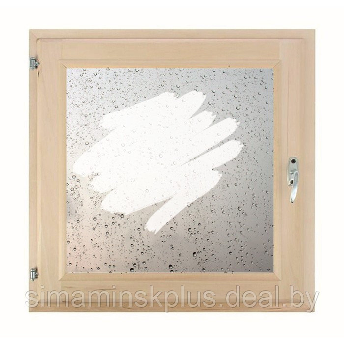 Окно 90х90 см, "Капли на стекле", однокамерный стеклопакет, уплотнитель - фото 1 - id-p174628239