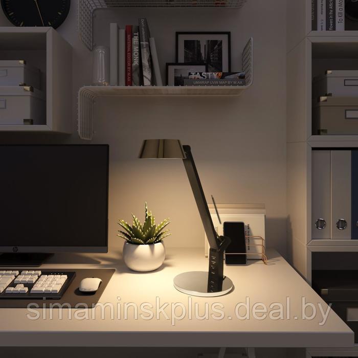 Настольная лампа Slink, 8Вт LED, 480лм, 3300-6500К, цвет чёрный, серебро - фото 4 - id-p174617676