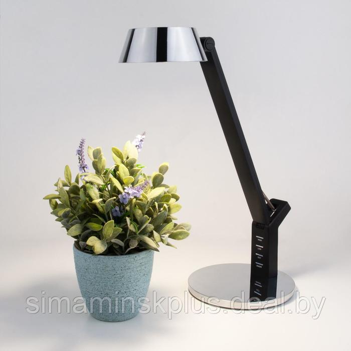 Настольная лампа Slink, 8Вт LED, 480лм, 3300-6500К, цвет чёрный, серебро - фото 5 - id-p174617676